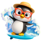 Surfing Penguin